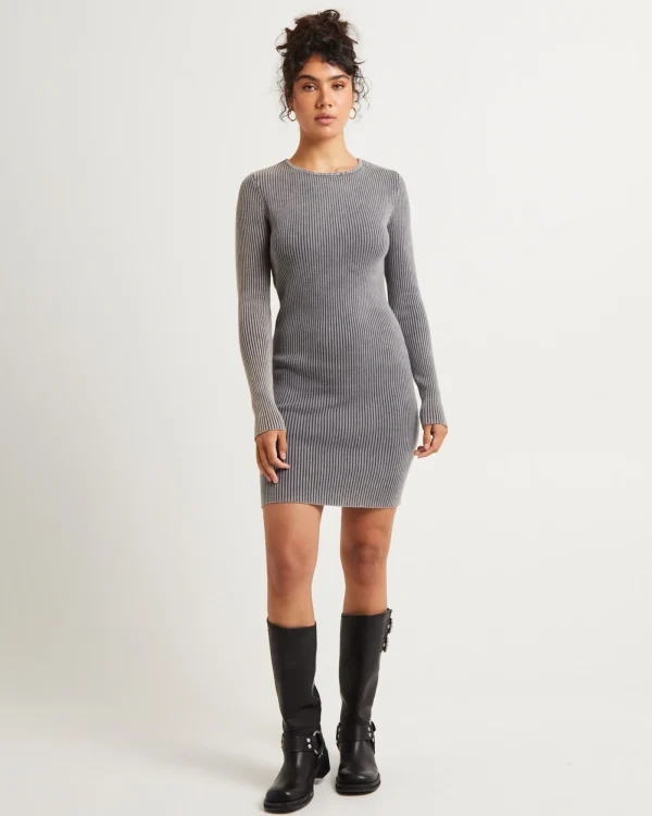 Clearance INSIGHT Acid Rave Rib Knit Mini Dress