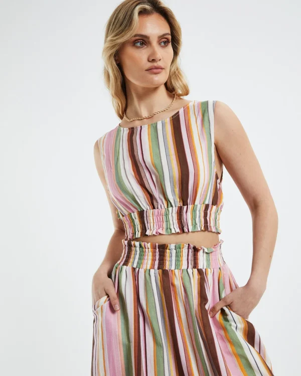 Fashion CHARLIE HOLIDAY Addy Top Multi Stripe