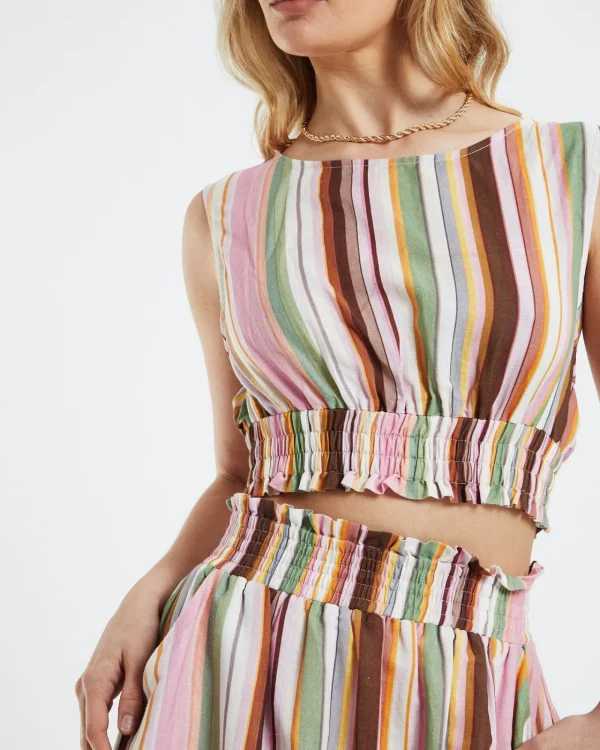 Fashion CHARLIE HOLIDAY Addy Top Multi Stripe