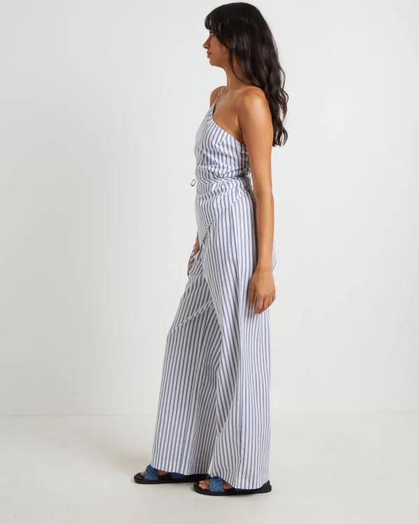Online SUBTITLED Adeline Asymmetric Cami Top In White Stripe