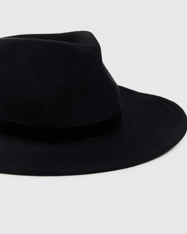 Cheap SUBTITLED Amara Felt Hat Black