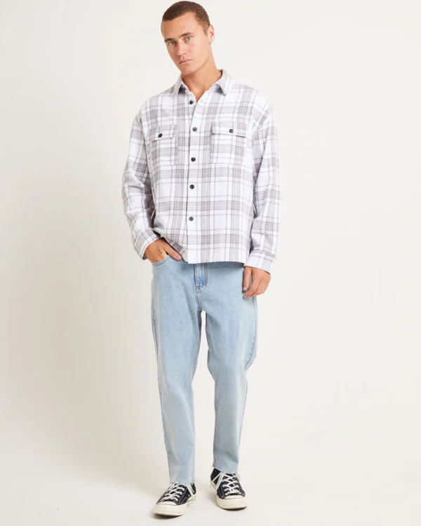 Hot BLACK NOISE WHITE RAIN Americano Long Sleeve Shirt