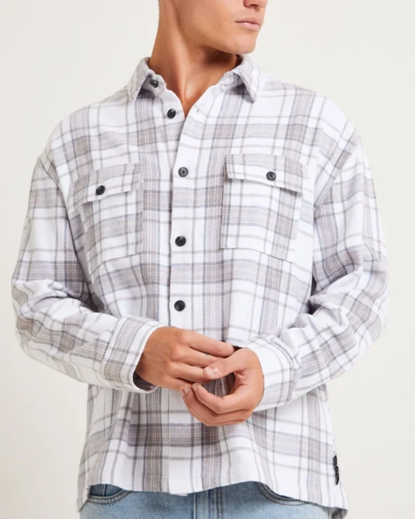 Hot BLACK NOISE WHITE RAIN Americano Long Sleeve Shirt