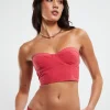 Best Sale NEON HART Amity Lace Back Corset Red