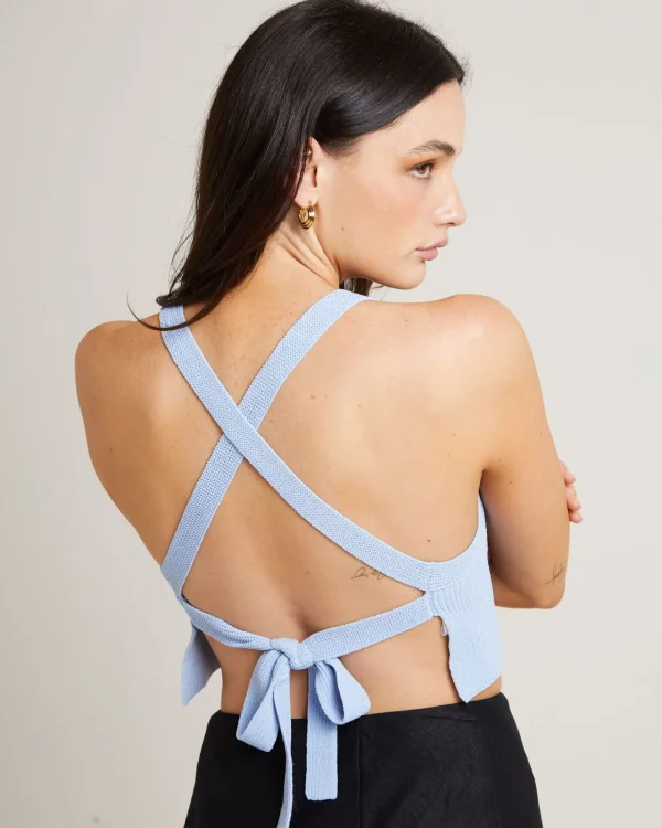 Best SUBTITLED Andi Compact Knit Cross Back Top
