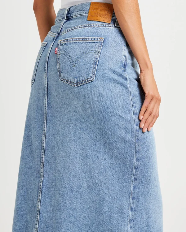 Sale LEVIS Ankle Column Denim Maxi Skirt Please Hold