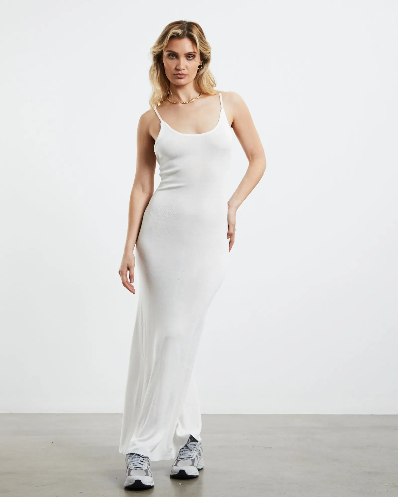 april_rib_maxi_dress_whit_0.webp Sale SNDYS April Rib Maxi Dress White