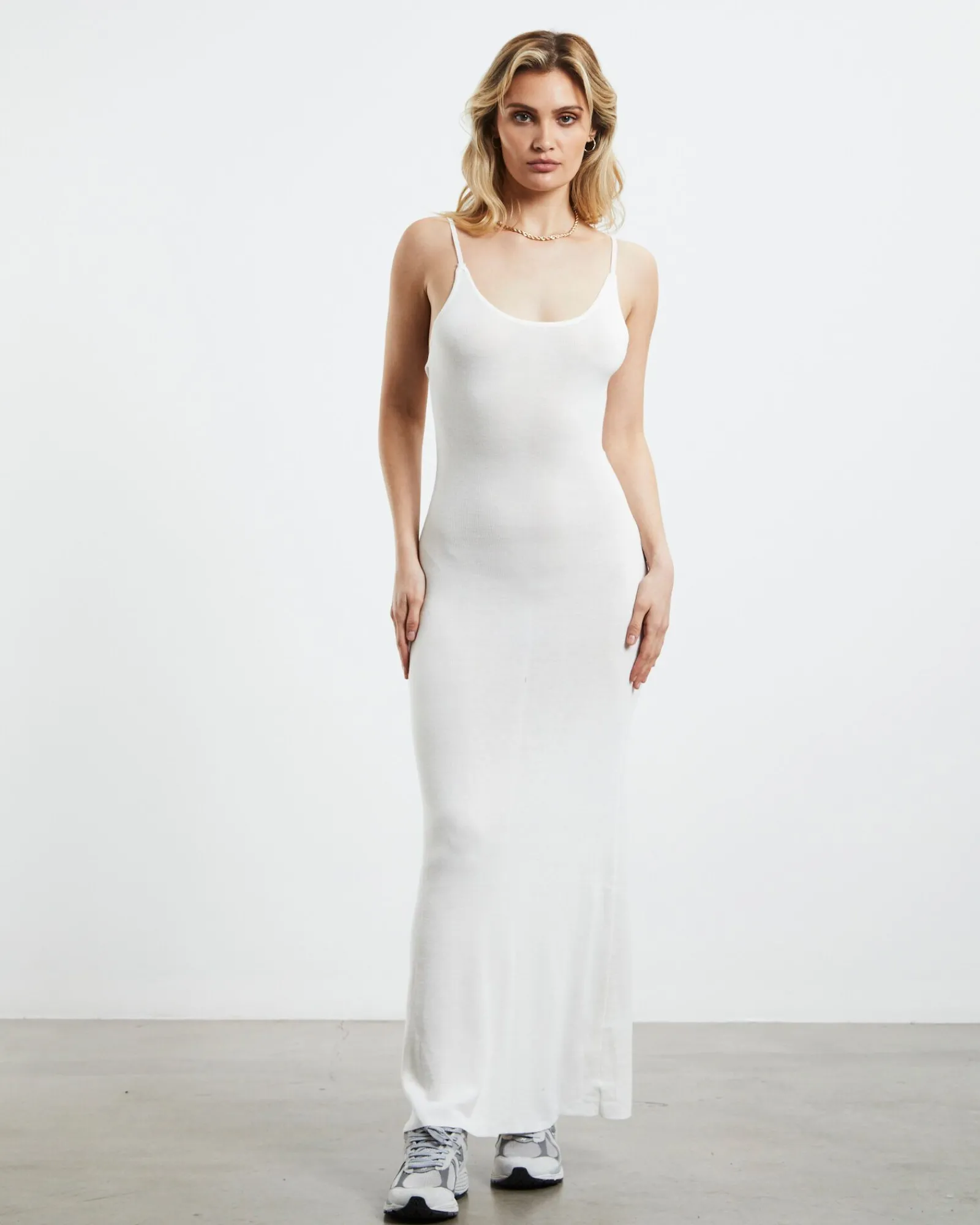 april_rib_maxi_dress_whit_2.webp Sale SNDYS April Rib Maxi Dress White