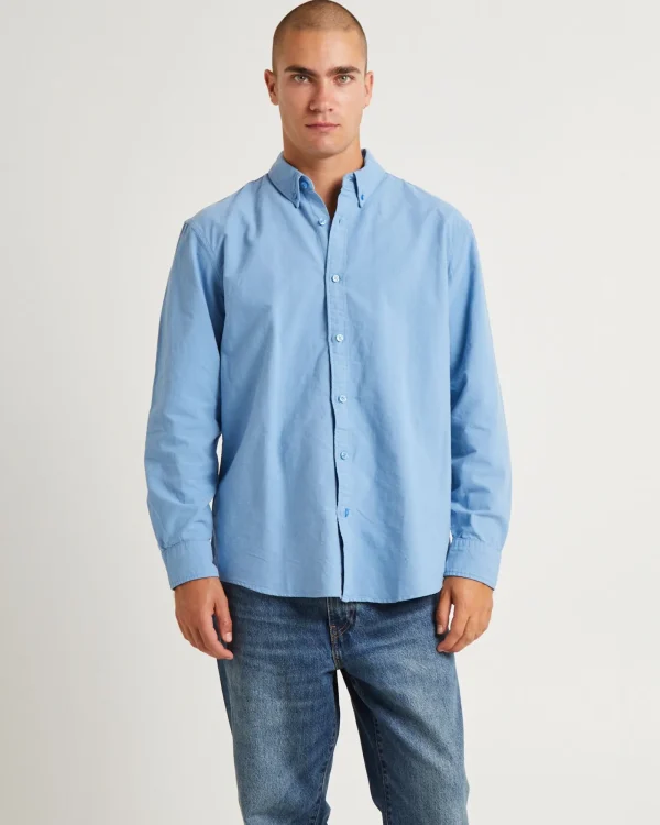 Discount LEVIS Authentic Button Down Long Sleeve Shirt Allure Blue