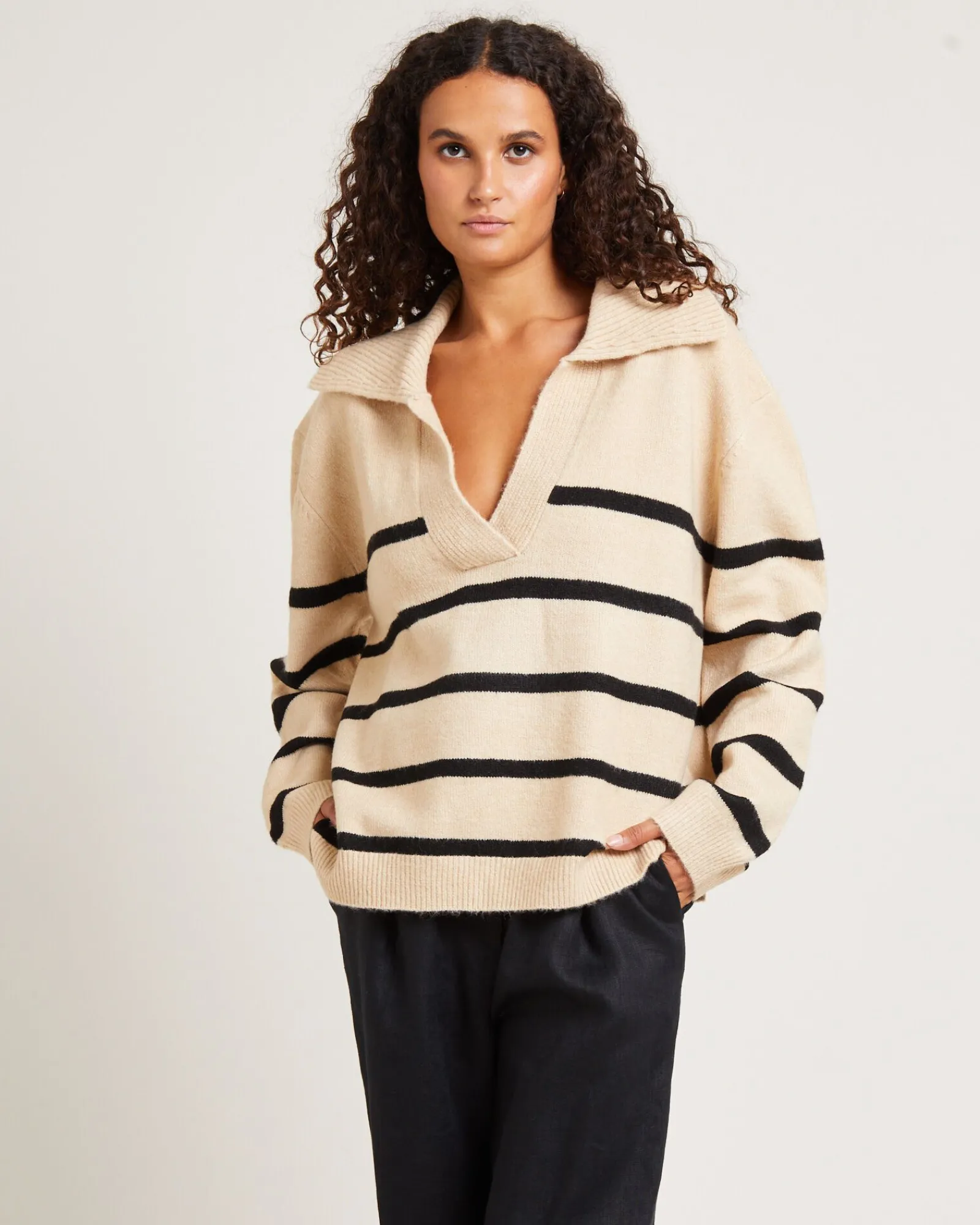 avari_knit_lounge_polo_ju_0.webp Shop SUBTITLED Avari Knit Lounge Polo Jumper Oat