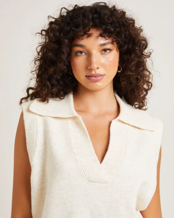 Cheap SUBTITLED Avari Knit Vest Oat