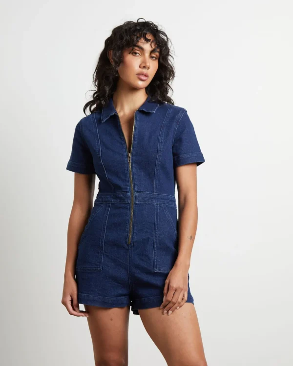 Store INSIGHT Avianna Denim Boilersuit In Ink Blue