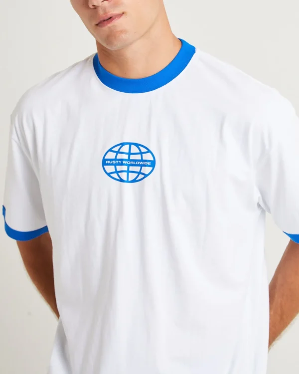 Sale RUSTY B Line Flo Short Sleeve T-Shirt White