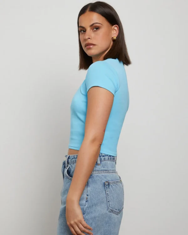Shop GENERAL PANTS CO. BASICS Baby Tee In Azure Blue