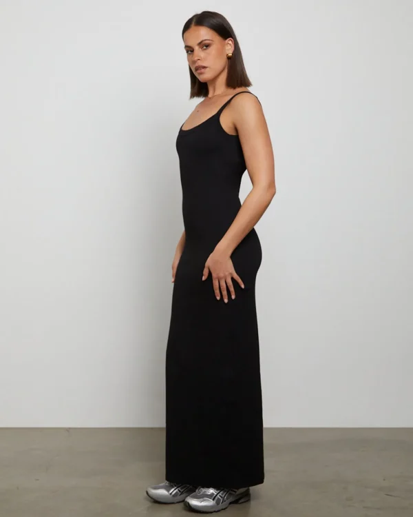 Discount GENERAL PANTS CO. BASICS Backless Midi Dress In Black