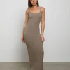Fashion GENERAL PANTS CO. BASICS Backless Midi Dress In Brown