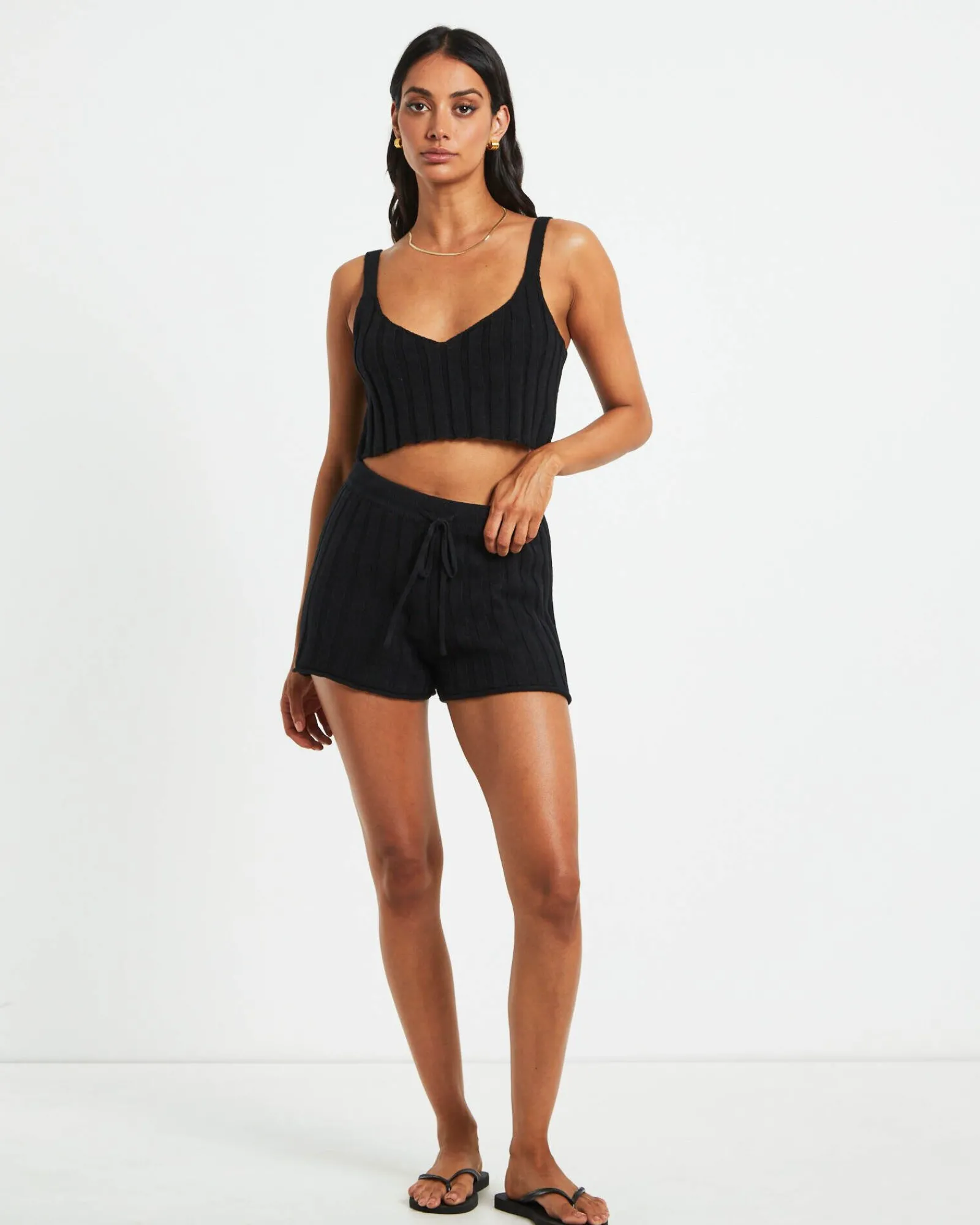 bambi_knit_shorts_in_blac_2.webp Flash Sale SUBTITLED Bambi Knit Shorts In Black
