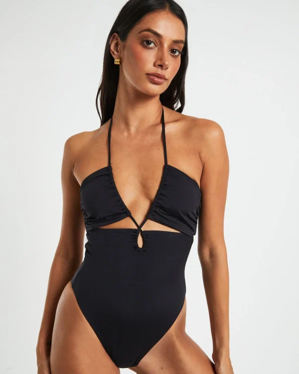 Discount SUBTITLED Bandeau One Piece In Black