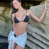 Fashion SUBTITLED Banksy Corsage Bikini Set In Black