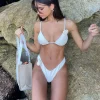 Online SUBTITLED Banksy Corsage Bikini Set In Milky White