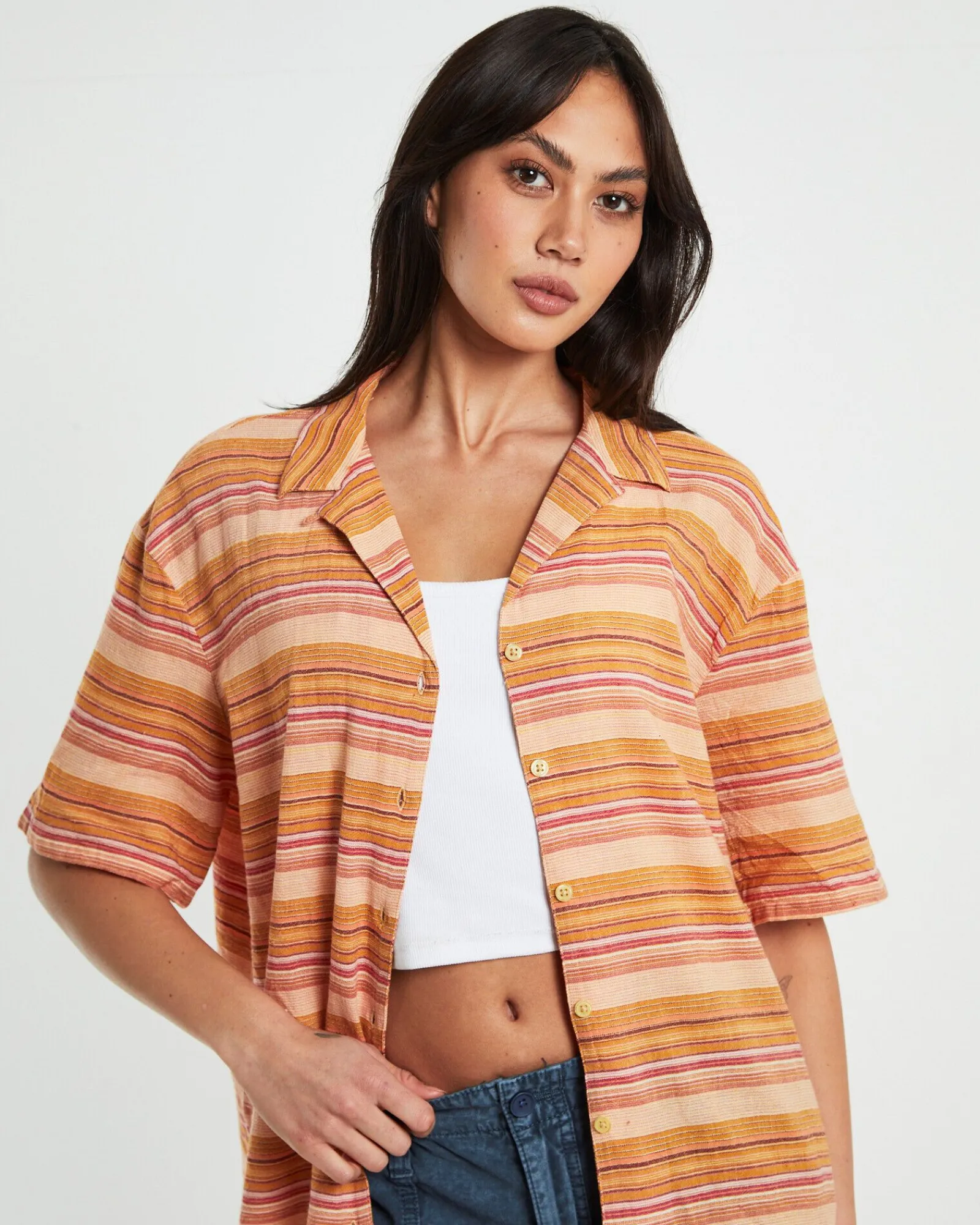 bdg_nolan_bowling_shirt_s_4.webp Clearance BDG URBAN OUTFITTERS Bdg Nolan Bowling Shirt Stripe Orange