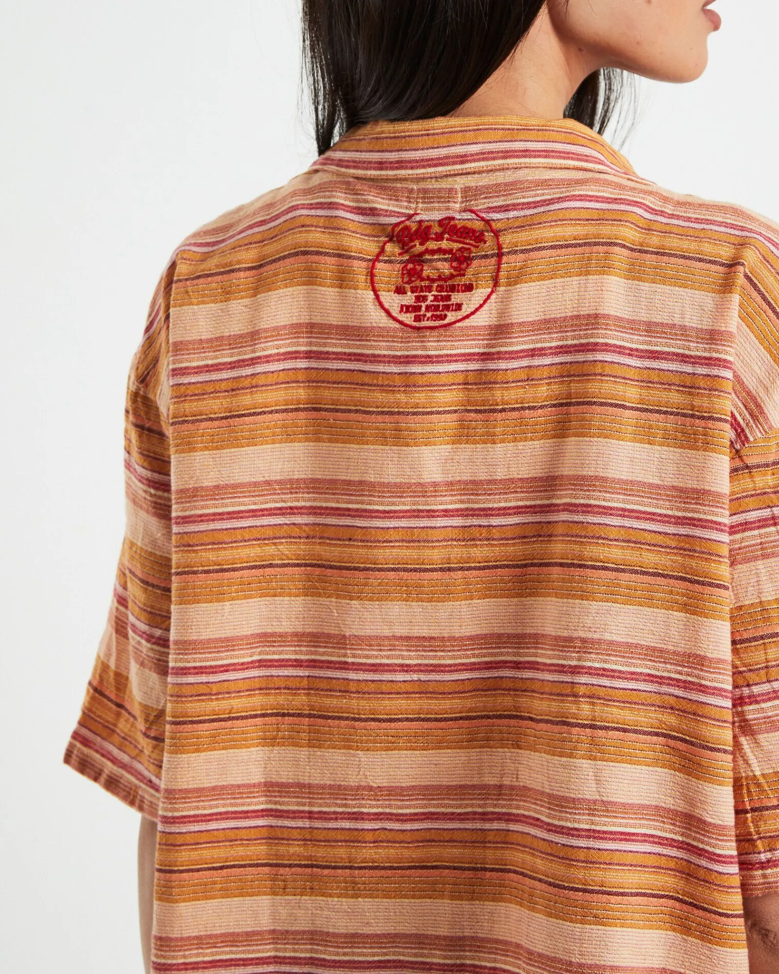 bdg_nolan_bowling_shirt_s_5.webp Clearance BDG URBAN OUTFITTERS Bdg Nolan Bowling Shirt Stripe Orange
