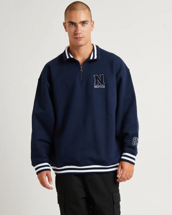 Online NAUTICA Beta 1/4 Zip Top Dark Navy