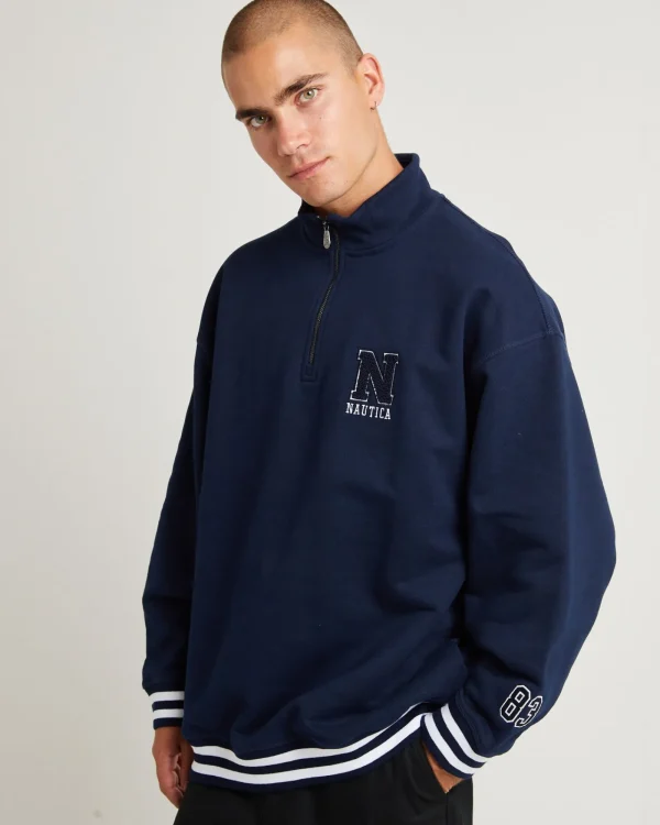 Online NAUTICA Beta 1/4 Zip Top Dark Navy