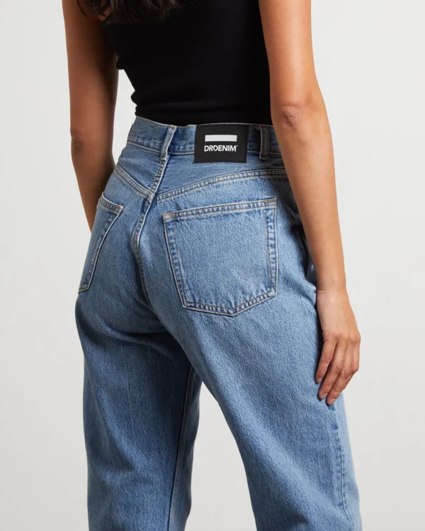 Cheap DR DENIM Beth Jeans Blue Jay Worn Hem