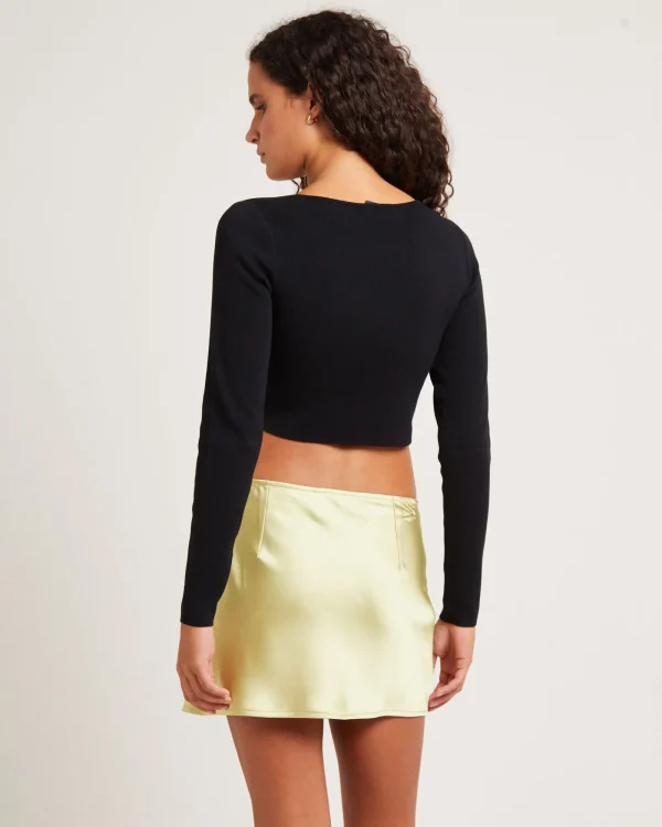 New ALICE IN THE EVE Bianka Cut Out Compact Knit Top