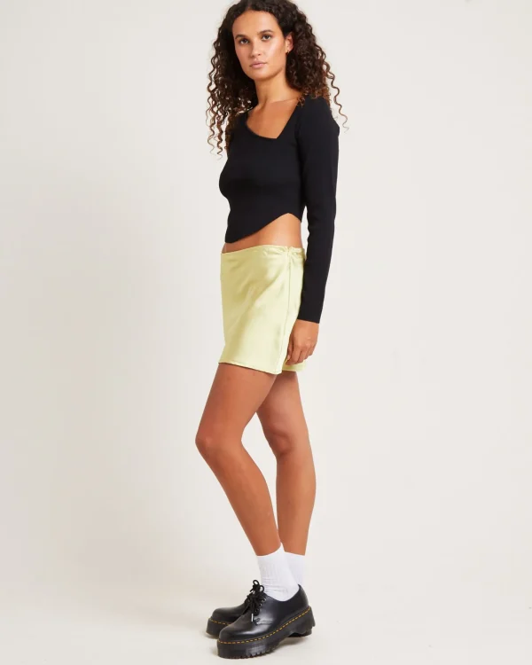 New ALICE IN THE EVE Bianka Cut Out Compact Knit Top