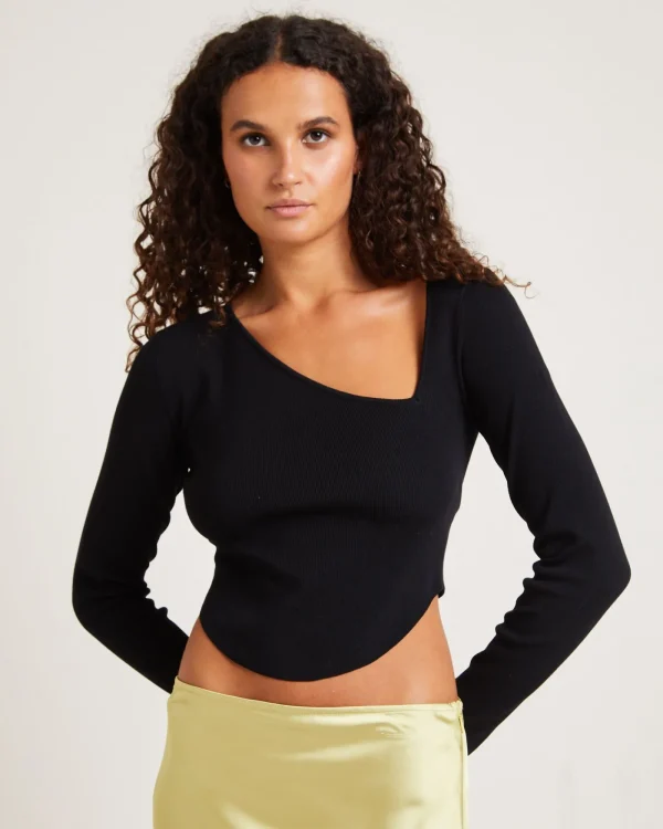 New ALICE IN THE EVE Bianka Cut Out Compact Knit Top