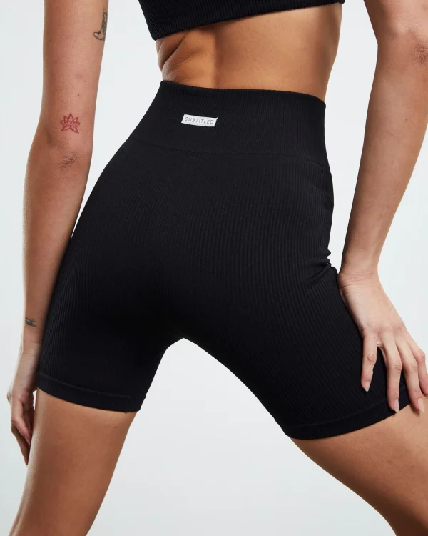 Flash Sale SUBTITLED SPORTS CLUB Bike Shorts Black