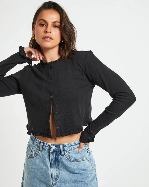 New INSIGHT Bitter Sweet Cardigan In Black
