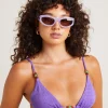 Discount INSIGHT Blake Rectangle Sunglasses In Purple