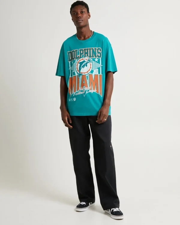 Best MITCHELL & NESS Blitz Short Sleeve T-Shirt Dolphins Blue