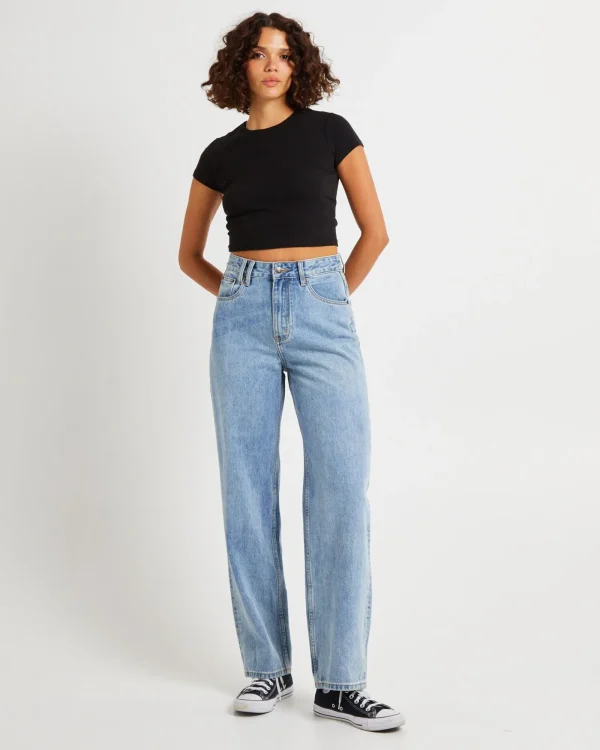 Fashion INSIGHT Bobby Baggy Dad Jeans Island Blue
