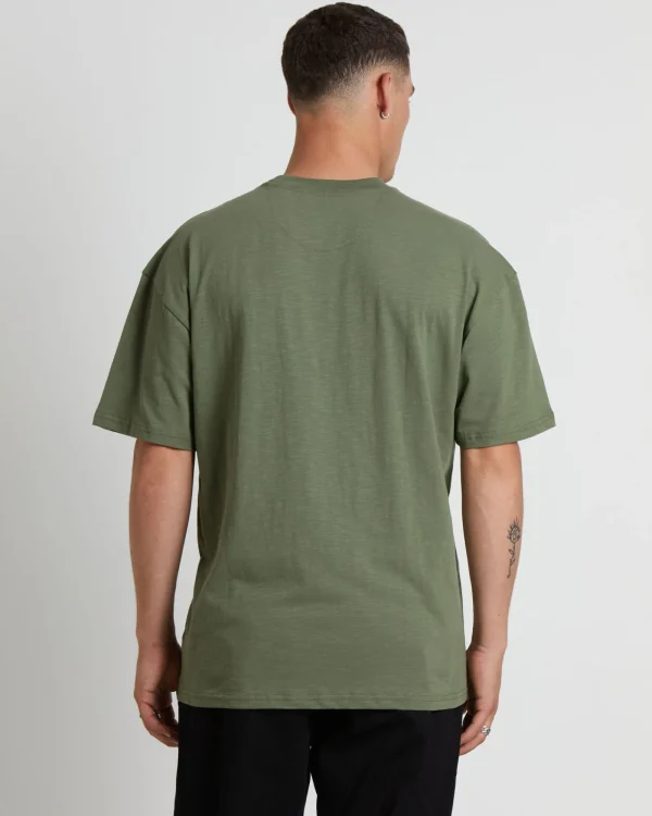New COLUMBIA Break It Down Short Sleeve T-Shirt In Moss Stone Green