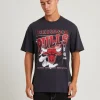 Best MITCHELL & NESS Brush Off 2.0 Bulls Short Sleeve T-Shirt Faded Black