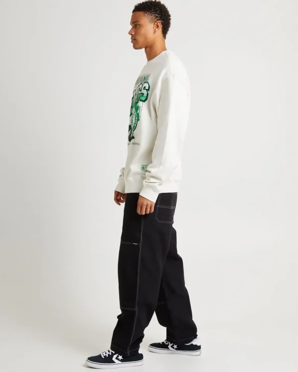 Store MITCHELL & NESS Brush Off 2.0 Celtics Crew White Marle