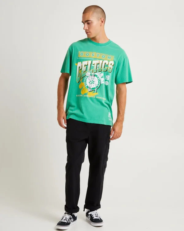 Flash Sale MITCHELL & NESS Brush Off 2.0 Celtics T-Shirt Green