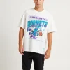 Fashion MITCHELL & NESS Brush Off 2.0 Hornets Short Sleeve T-Shirt Vintage White