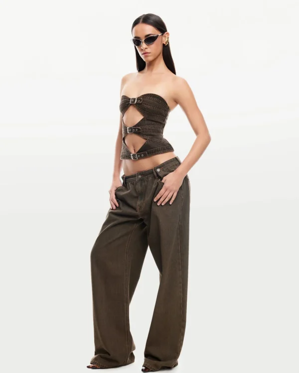 Flash Sale LIONESS Buckle Corset Top