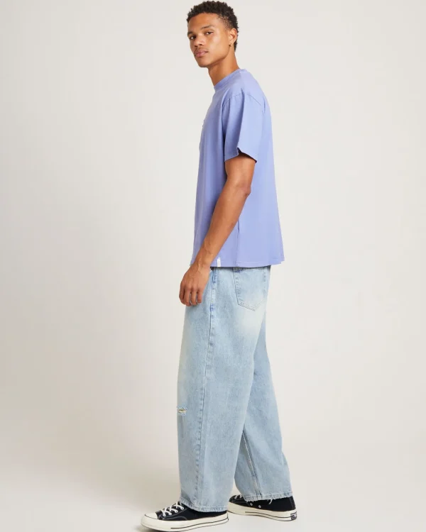 New THE CRITICAL SLIDE SOCIETY Bunched Short Sleeve T-Shirt In Lilac