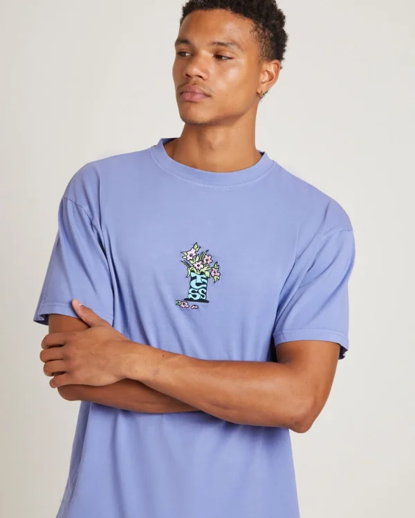 New THE CRITICAL SLIDE SOCIETY Bunched Short Sleeve T-Shirt In Lilac