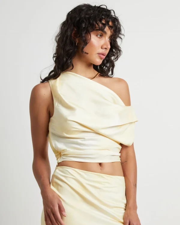 Discount SNDYS Calissa Top In Yellow Tie-Dye