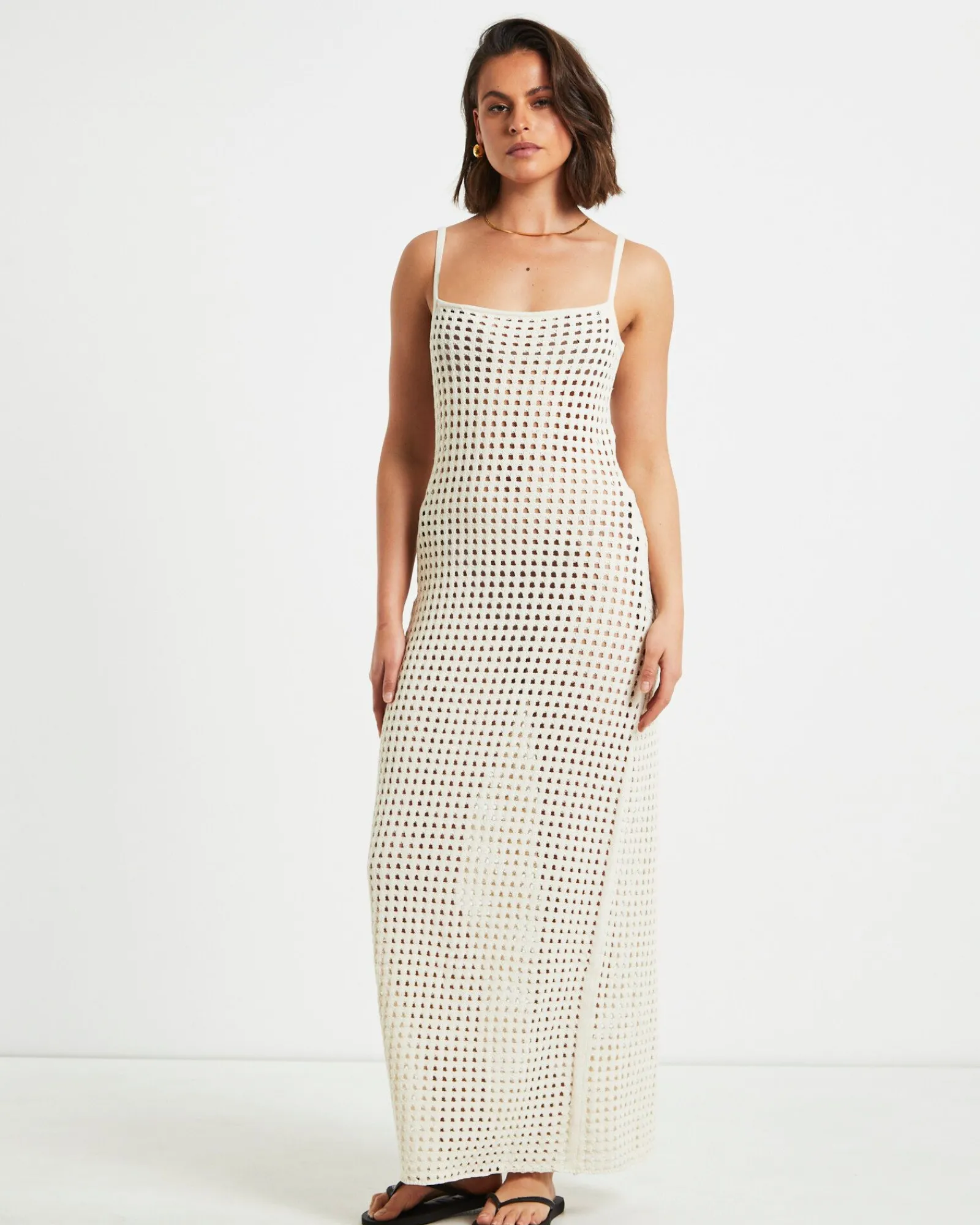 calypso_crochet_midi_dres_3.webp Outlet SUBTITLED Calypso Crochet Midi Dress In Oat