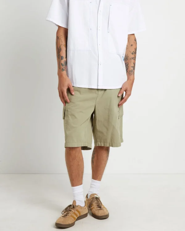 Cheap LARRIET Cargo Shorts In Sage