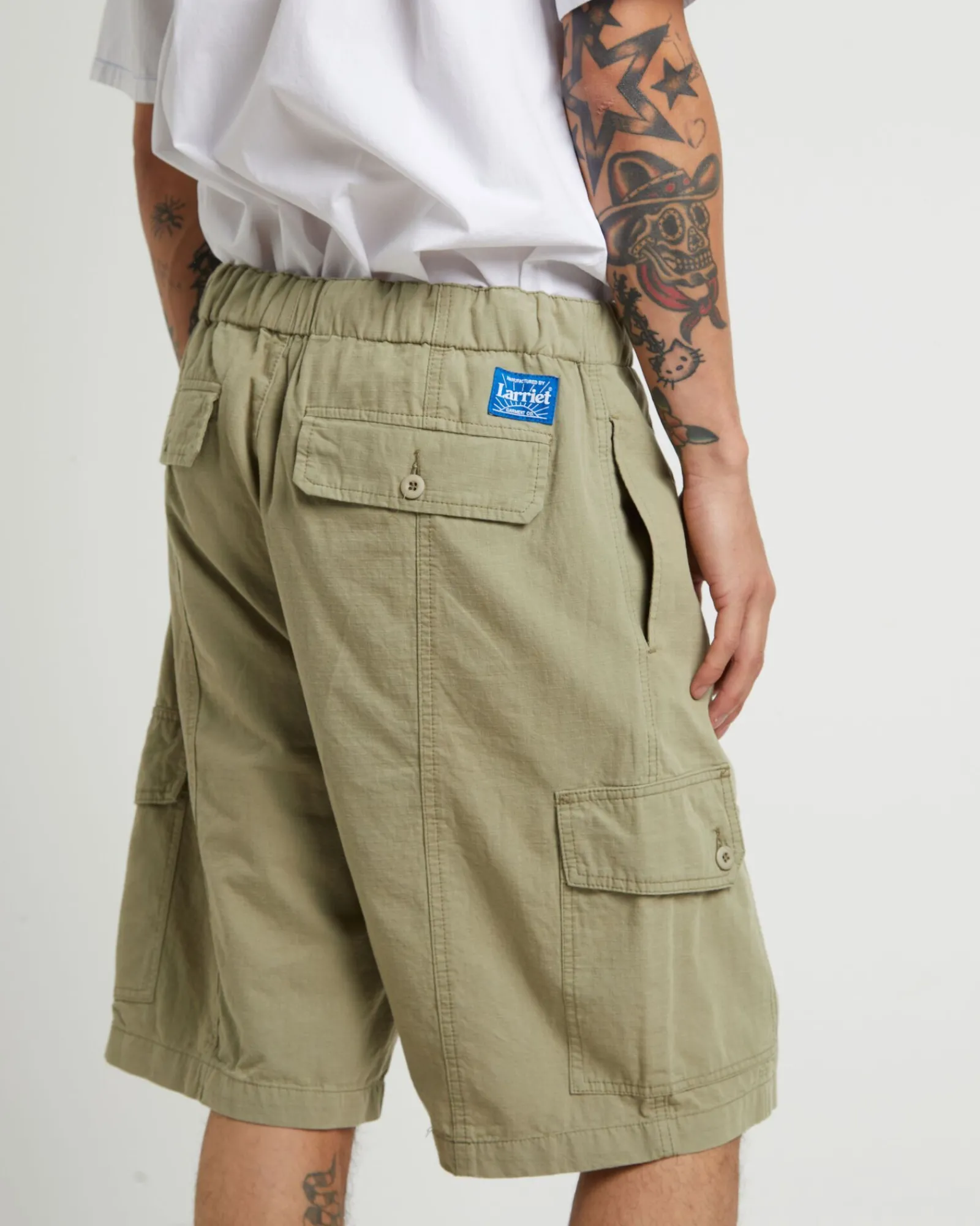 cargo_shorts_in_sage_5.webp Cheap LARRIET Cargo Shorts In Sage