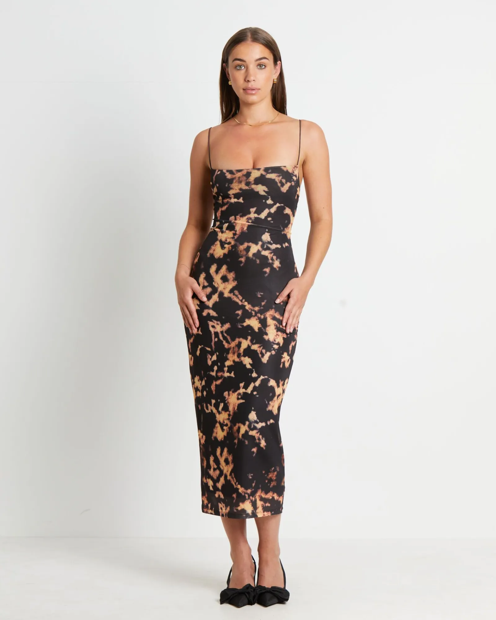 carmen_dark_cloud_mesh_mi_2.webp New NEON HART Carmen Dark Cloud Mesh Midi Dress In Brown